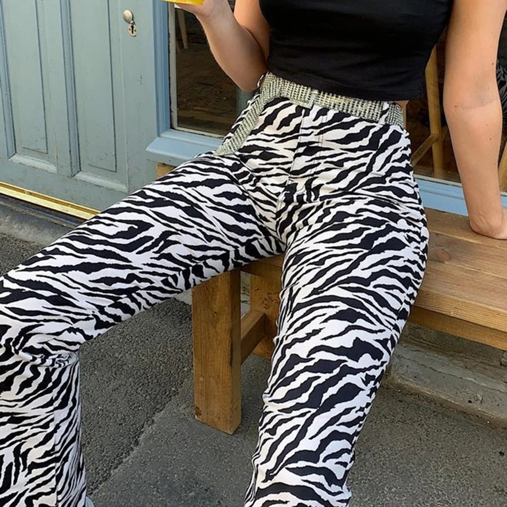 Women Sweatpants zebra Animal print elegant pants Capris Harajuku high waist pants ladies casual office pants women Streetwear Women Sweatpants zebra Animal print elegant pants Capris Harajuku high waist pants ladies casual office pants women Streetwear
