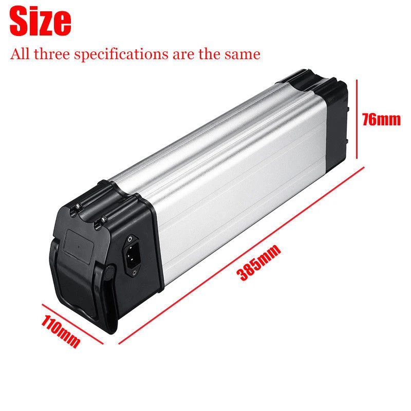 Electric Bike 36V/48V Large Capacity Battery Case 18650 Holder Case E-Bike Accessories DC Head