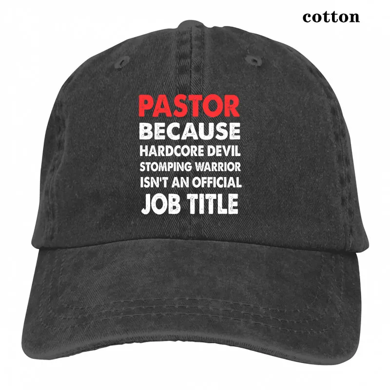 Pastor Job Title Христианский подарок религиозная бейсбольная кепка для мужчин и женщин Кепка для водителя грузовика модная Регулируемая Кепка - Цвет: 3-Black
