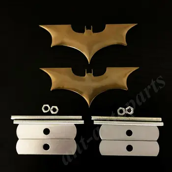 

2pcs Metal Bronze Batman Dark Knight Mask Car Front Grille Emblem Badge Decal