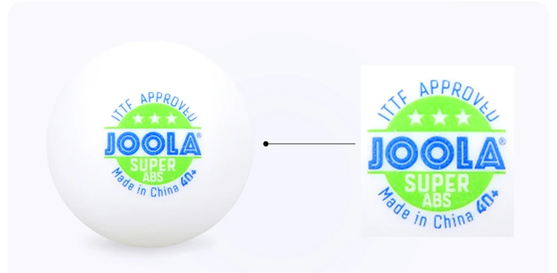 60 шариков JOOLA 3-Star SUPER ABS( Новинка, Прошитый) мяч для настольного тенниса ITTF одобренный материал пластик 40+ мячи для пинг-понга