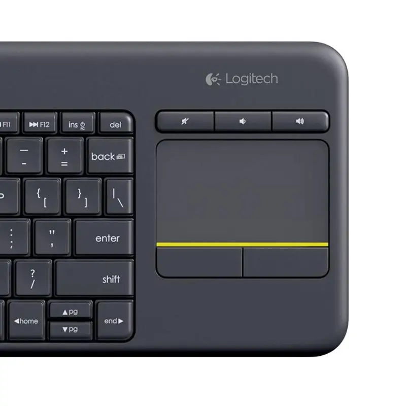 Беспроводная сенсорная клавиатура logitech K400 Plus с сенсорной панелью, сенсорная панель для ноутбука Uniflying Tech, для ПК, ноутбука, Android Smart tv, HTPC