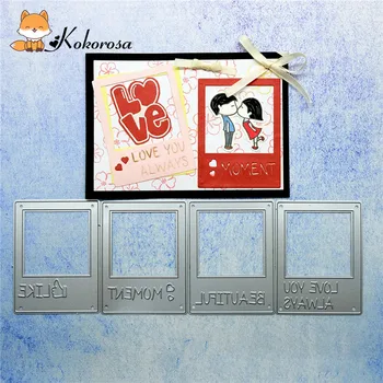 

Kokorosa Cutting Dies Metal Dies Square Layer Frame Die Scrapbooking Album Card Making Embossing Stencil Diecuts Decoration