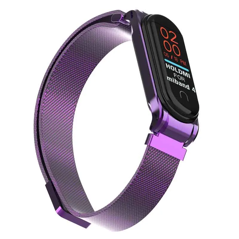 Запястье для Xiaomi mi Band 4 3 металлический ремешок фитнес-Браслет Смарт-часы спортивные mi lanese Pulseira Correa пояс для mi band 4 3