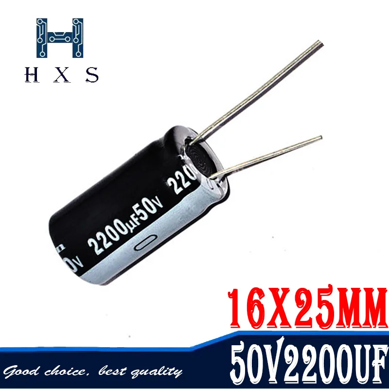 10PCS 50V2200UF 16*25mm 2200UF 50V Aluminum electrolytic capacitor | Строительство и ремонт
