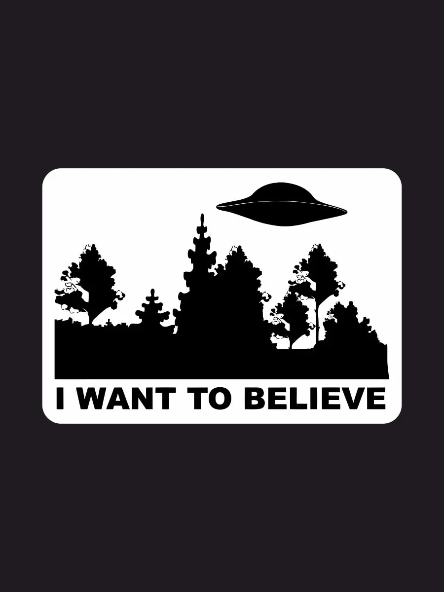 Наклейка на авто &quotI want to belive&quot 17х12 см. | Автомобили и мотоциклы