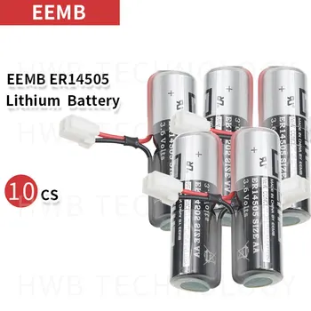 

10pcs/lot Brand New EEMB ER14505 AA 3.6V 2400mAh Lithium Battery Batteries with Plug Free Shipping