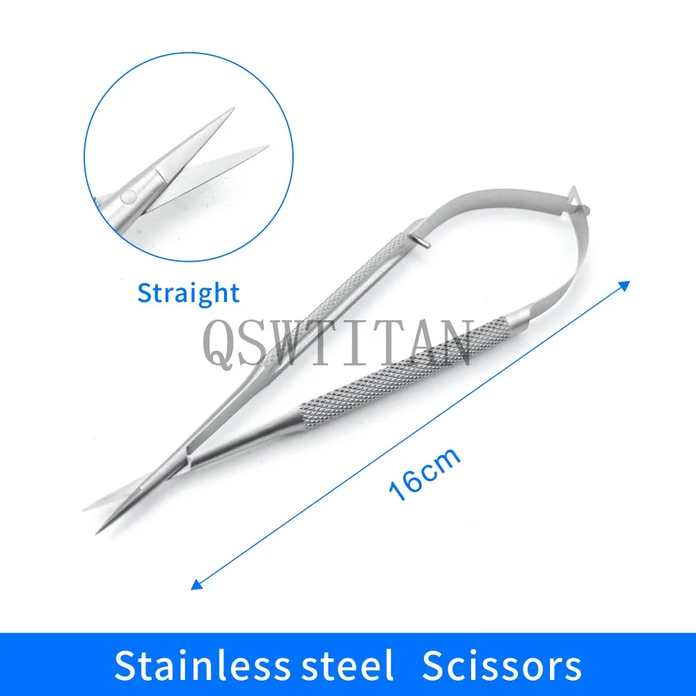 Lot De 10 Ciseaux Ophtalmiques Microchirurgie Courbés - Modèle EY-021 - Neuf Sous Sachet Stérile