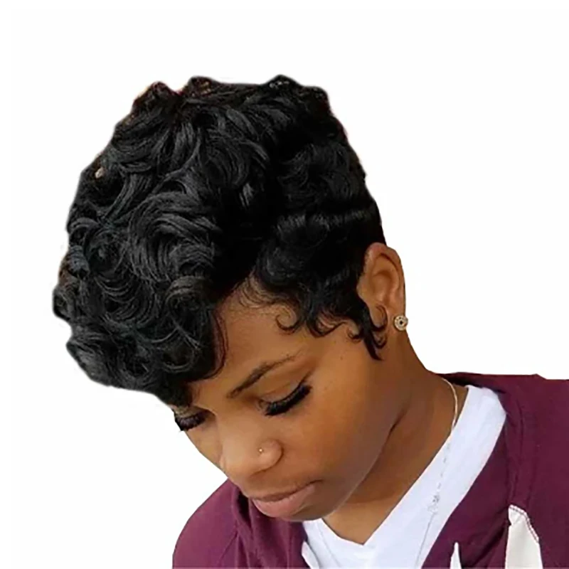 HAIRJOY Synthetic Hair Women Short Curly African American  Wig
