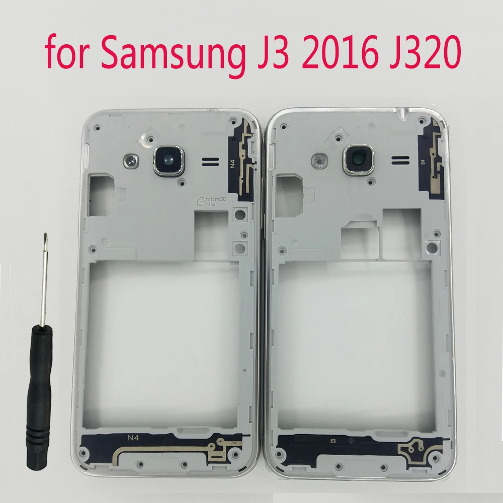 Корпус средней рамки для Samsung Galaxy J3 2016 J320 J320F J320H оригинальный телефон новая шасси