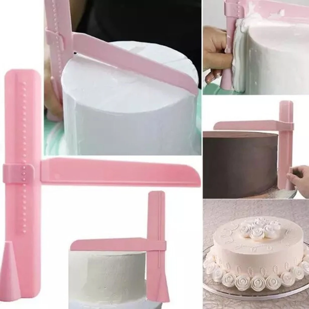 

Cake Scraper Smoother Adjustable Fondant Cake Scraper Icing Piping Cream Spatula Edges Smoother Baking Tool Cake screed scraper