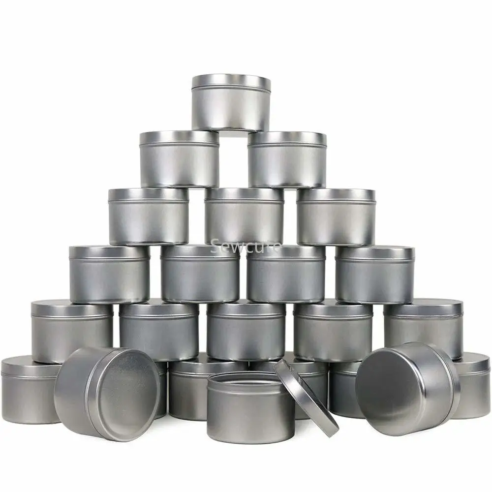 15pack Candle Tins Metal Empty Candle Jar Containers Slip On Lids for Candle Making Party Favors