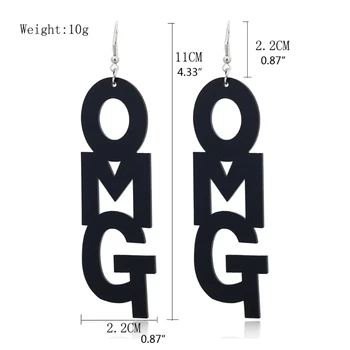 

16 Styles Statement Acrylic Resin Lightweight Colorful Large Dangle Open Square Oval Drop Dangle Earrings Kit For Women