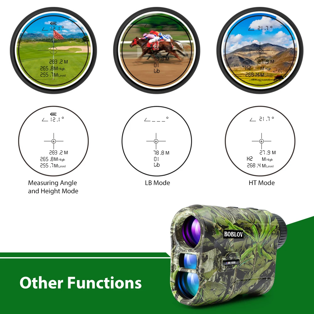 Boblov Telescope Laser Range Finder Digital Distance Meter Hunting Monocular Golf Rangefinder
