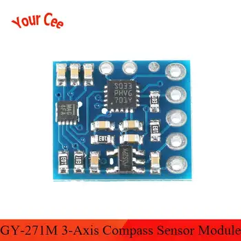 

GY-271 HMC5883L GY-271M 3-Axis Compass Magnetometer Sensor Module For Arduino Magnetic Field Sensors GY271 GY 271 3 Triple Axis