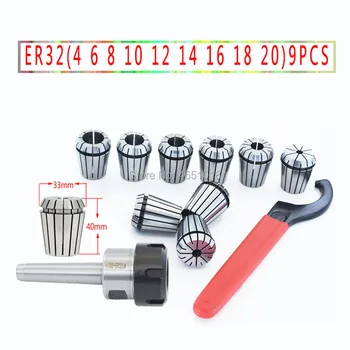 

Milling tool shank drilling and milling machine Mohs taper shank MT2 ER32 M10 MT3 ER32 M12 MT4 ER32 M16 ER32 chuck COLLTE 9PCS