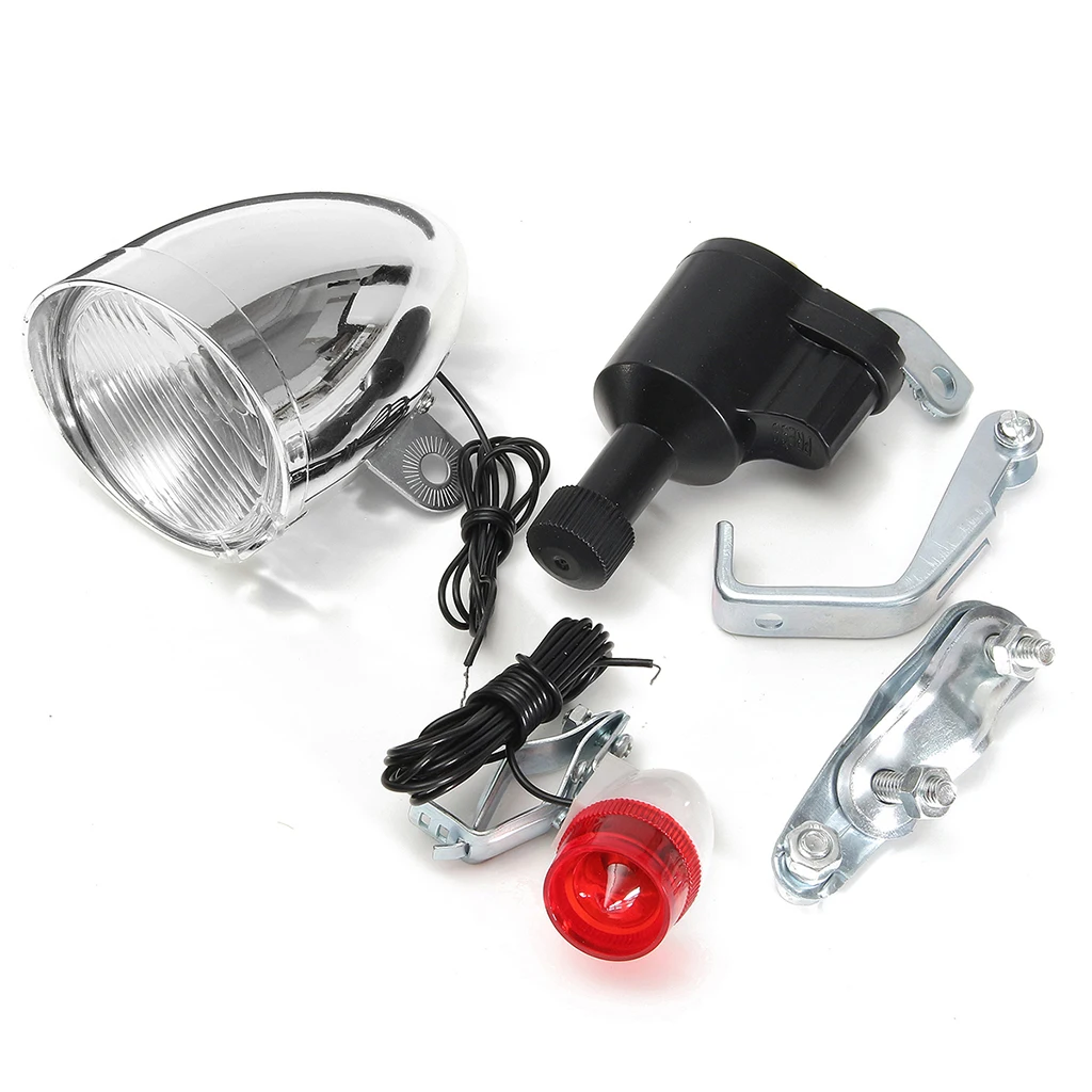Bicycle Lights with 3W 6V Alogen Bulb Warning Light Mini Headlights Cycling Mountain Bike