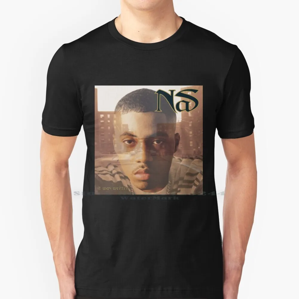 È Stata Scritta T Shirt Cotone 6Xl Parenti Lontani Nas Logo Nas Tour Nas American Rapper Nas Album Cover Gods Son Hip Hop Is