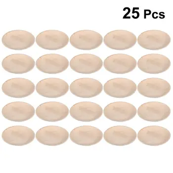

25PCS Disposable Degradable Wooden Plates Cake Dessert Fruit Dishes Party Tableware Supplies (8inch, Round)