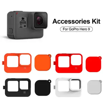 

Camera Body Case Cover For GoPro Hero 9 Action Camera Soft Silicone Protective Cover With Lens Cover For Go Pro Accessories