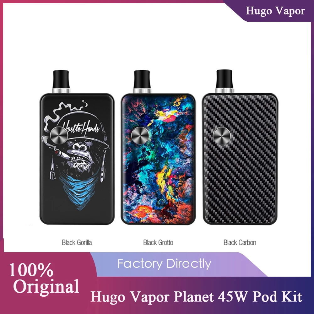 Электронная сигарета Hugo Vapor Planet 45W Pod Kit картридж 3 мл выход 45 Вт питание от одной