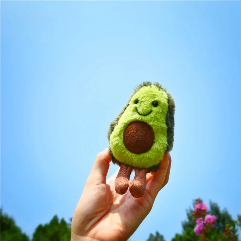 Avocado Plush Toy Cartoon Fruits Stuffed Toy Soft Mini Kawaii Plush Keychain Doll Toy For Girls Boys Doll Pendant Christmas Gift