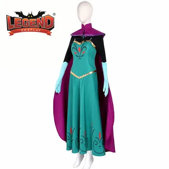 

Adult Elsa Cosplay Elsa the Snow Queen Coronation Outfit Halloween Costume for Women Fantasy Dress