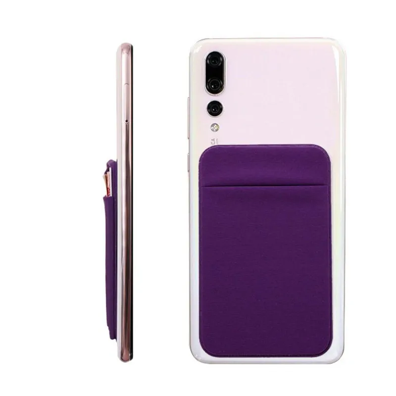 1PC Fashion Elastic Cell Phone Card Holder Mobile Phone Wallet Case Credit ID Card Holder Adhesive Sticker Pocket wallet card holder card holder credit card holder card wallet id card holder business card holder