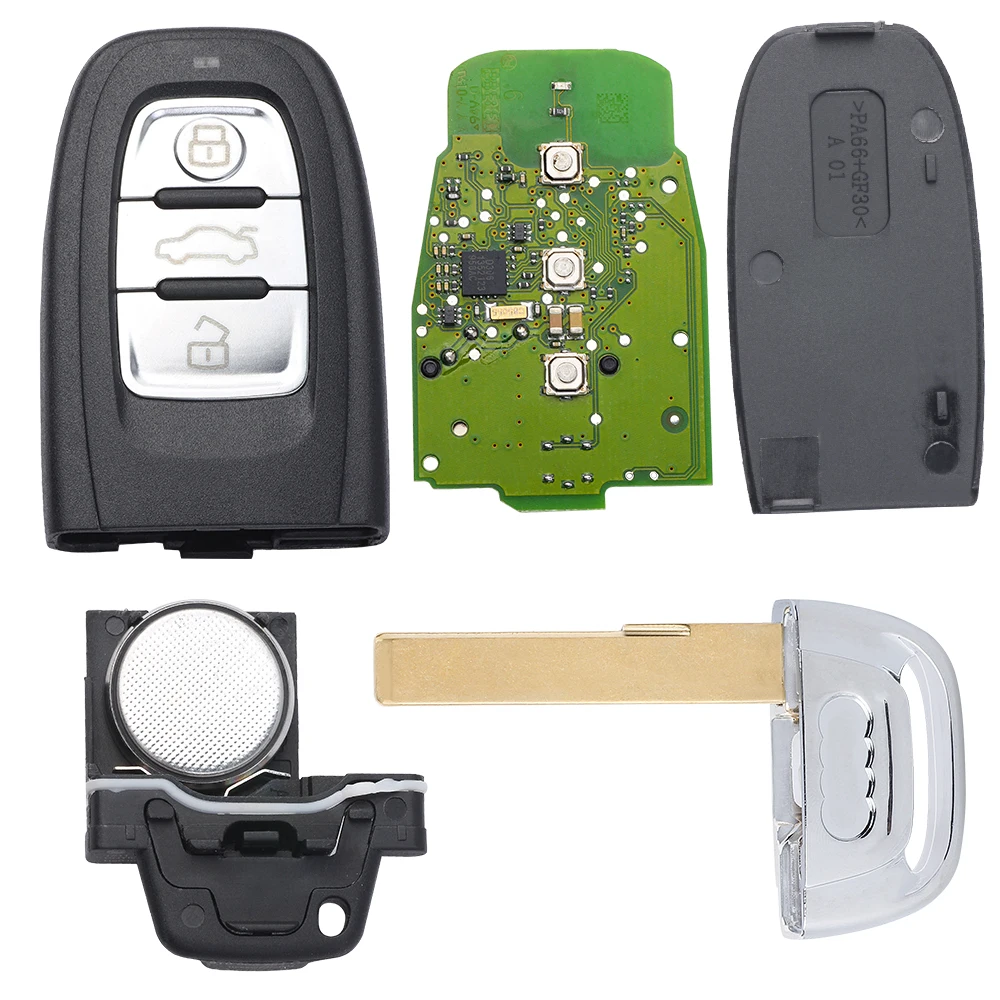 US $100.05 KEYECU OEM 8T0959754J KeylessGo Smart Remote Key 3 Buttons 315MHz 433MHz for Audi Q5 A4L 8T0 959 754 J