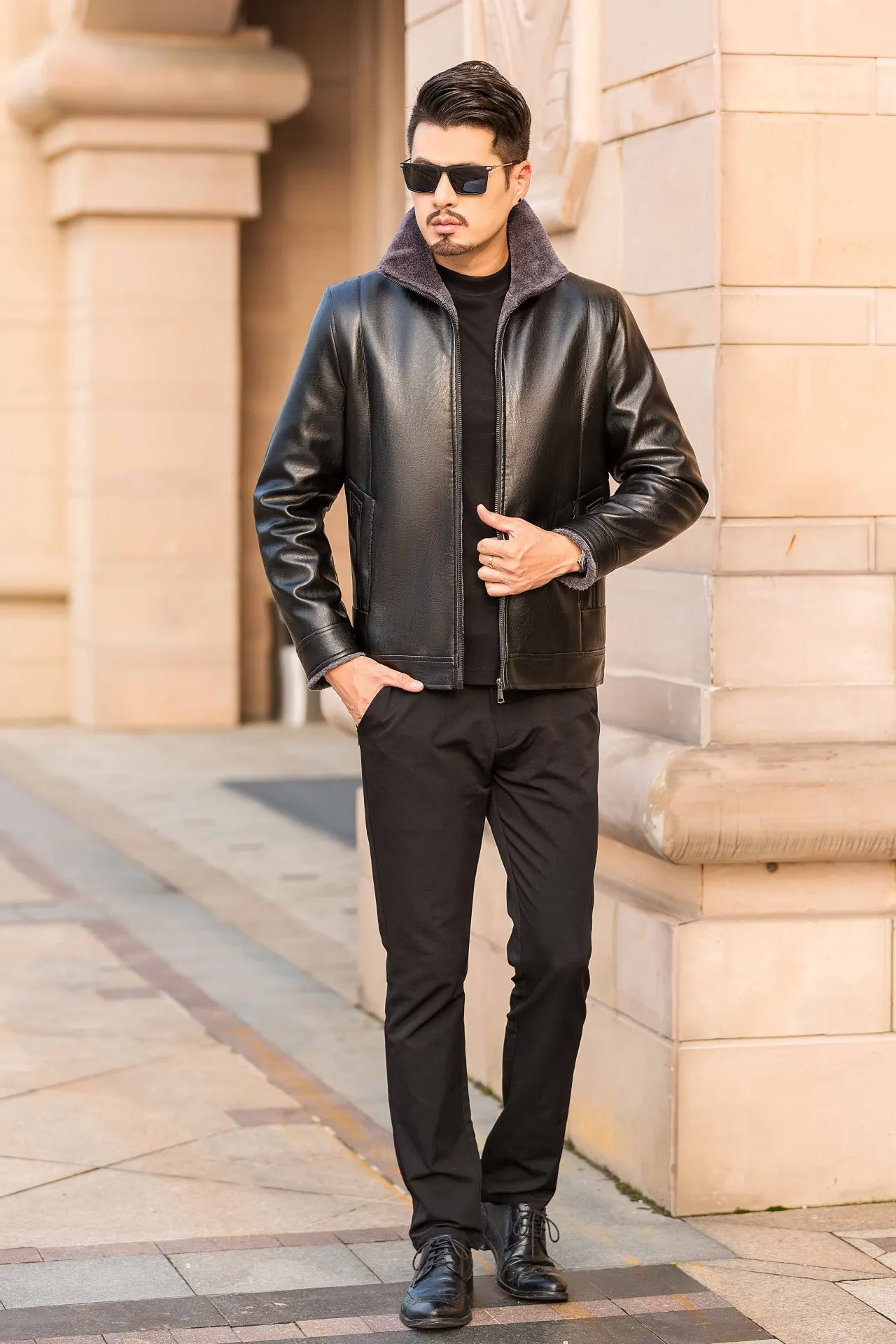 Мужские кожаные куртки зимние теплые флисовые пальто утепленная теплая верхняя одежда на молнии мотоциклетная мужская куртка мужская брендовая одежда 50-62