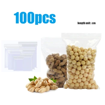 

100pcs Reusable Mason Jar Bags Portable Mason Jar Zipper Bags Seal Food Saver Storage Bags Snack Ziplock Bags Kitchen Organizer