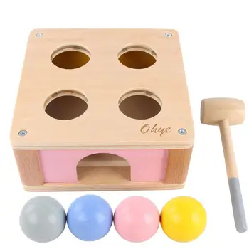 

Kuulee Knocks Table Infant Educational Baby Toys Sound Knocks Ping-Pong Table Wooden Toys