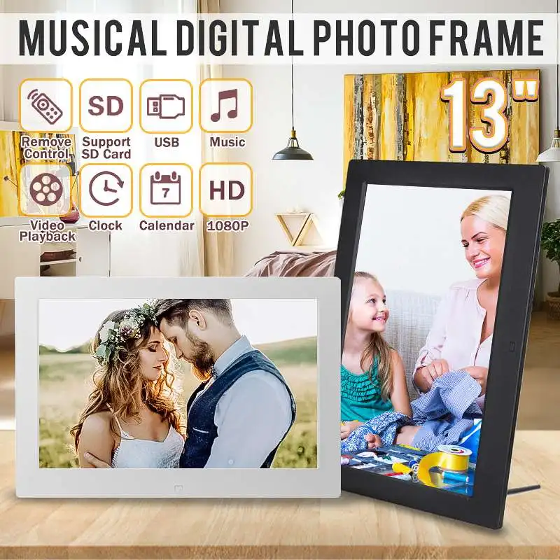 CWHALE Digital Photo Frame 12 Inch 1280/×800 HD Digital Picture Frame with Motion Sensor /& 8GB Memory LED Picture Frame with Wireless Remote Control Music MP3 Video MP4