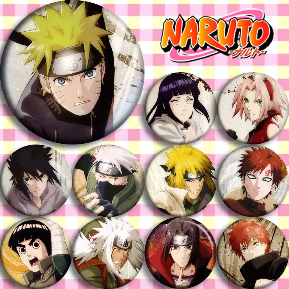Brdwn Shippuuden Minato Sasuke Kakashi Itachi Pein Sasori Kisame Neji Hinata Nara Shikamaru Gaara Sarada Cosplay Badge Aliexpress
