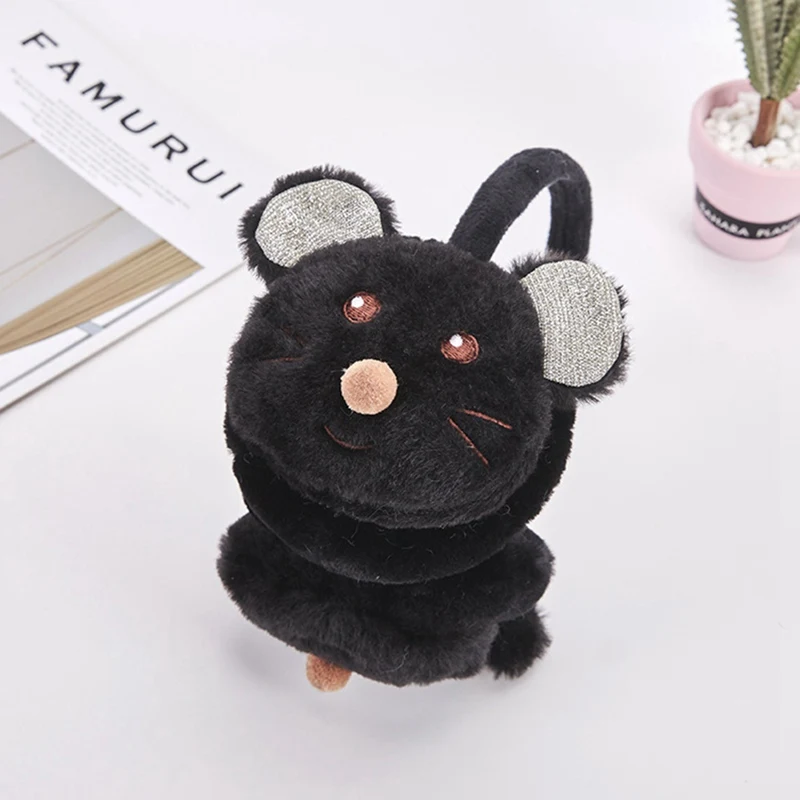 Cute Little Mouse Kids Earmuffs Winter Accessories For Child New Headphones Fashion Faux Fur Winter Earmuffs