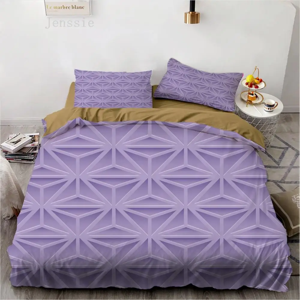 

Colorful Geometry Pattern 2/3pcs Bed Cover Set Kid Boy Girl Duvet Cover Adult Child Comforter Bedding Set with Pillowcases