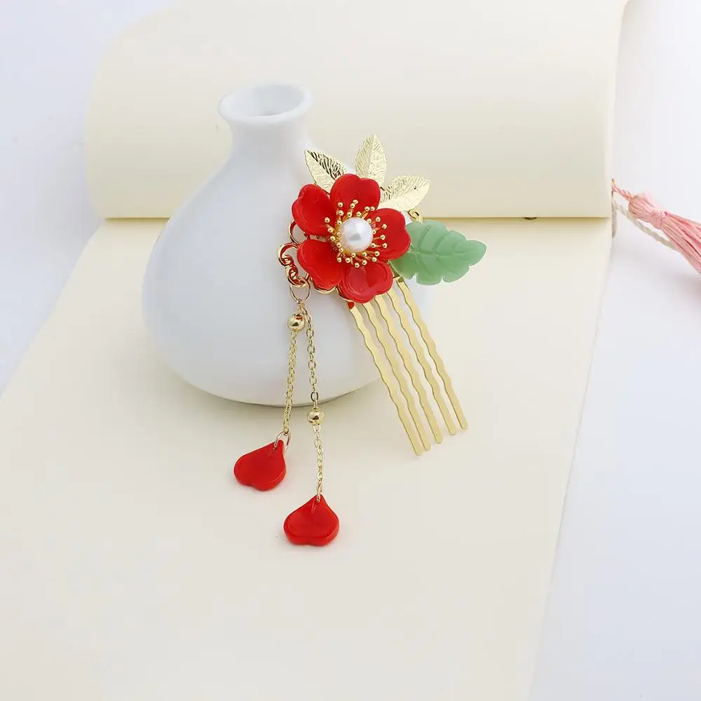 Hair Accessory Hair Clip Hair Comb Jewelry Accessories Temperament Fashion 5 Teeth Vintage Bronze Comb Hair Charm Ladies Flower Motif Hairclips Barrettes