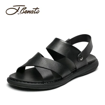 

J.benato 2020 summer new men's casual sandals leather non-slip beach shoes outdoor casual sandals and slippers