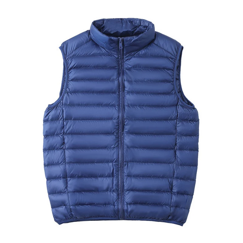 Men's Winter Vest Jacket New Ultra Light Down Waistcoat Waterproof Sleeveless Duck Down Coat Male Fashion Puffer Gilet
