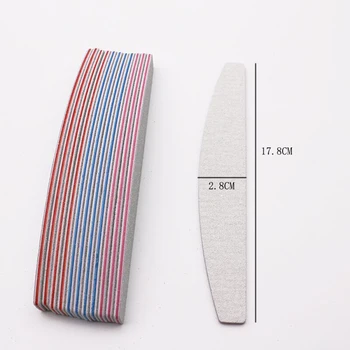 

12Pcs Block Gray Boat Nail File 180/240 Grits Nail Polish Strips Sanding Buffer Blocks Cuticle Remover Nail Beauty Tools