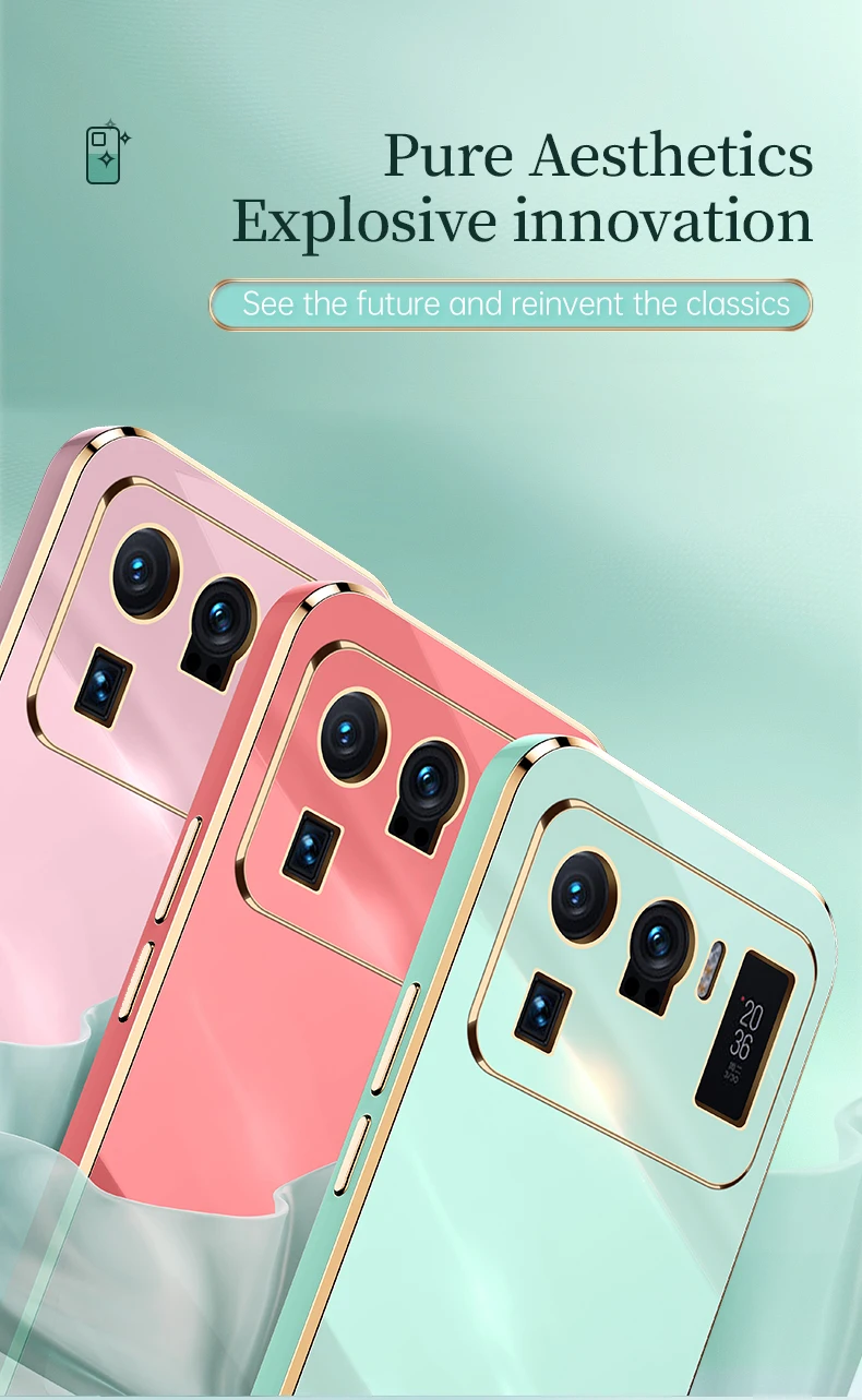 Electroplated Square Bumper Case For Xiaomi Redmi Note 9 8 10 Pro 9S 9T 9A K40 POCO M3 F3 Mi 11 Lite 10T Pro Soft Silicone Cover