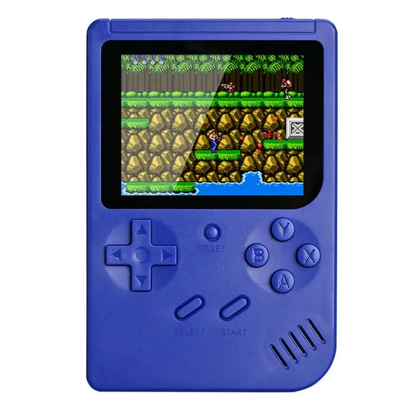 Blue 500 в 1 Ретро видео игровая консоль портативная игра портативная игровая консоль плеер продвижение сохранение/загрузка MicroSD карты внешняя - Цвет: Blue