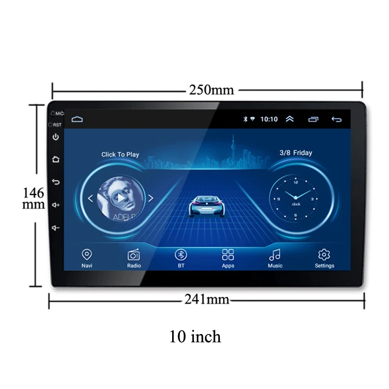 Flash Deal Car radio for Toyota highlander 2009-2014  Android 8.1 9" Car Multimedia player GPS Navigation 3