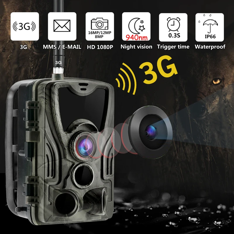 3G Hunting Trail Camera Wildlife Camera With Night Vision Motion Activated Outdoor 16MP Trail Camera Trigger Wildlife Scouting