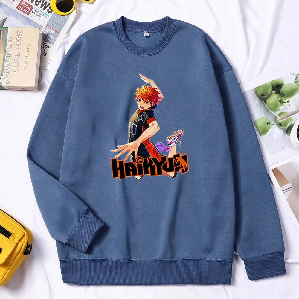 Haikyuu Hoodies Men Arasuno Fly High School Sweatshirts karasuno