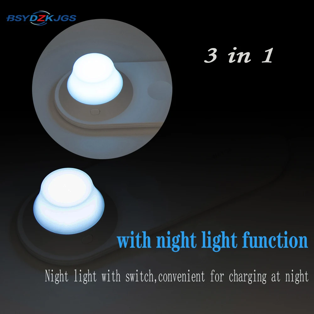 

2-in-1 Quick Charge QI Wireless Charger for iPhone Xs Max X 8 Full Load 3-in-1 Charge Pad for Airpods 2019 Apple Watch 4 3 2