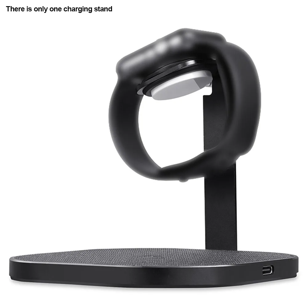 Portable Charging Stand Smartphones Wireless Desktop Holder Aluminum Alloy Mount Bedroom 2 In 1 Convenient For Apple Watch