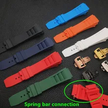 Top Brand quality Imported nature soft silicone rubber watchband watch band for mille strap for RM-011 strap for Richard 25mm