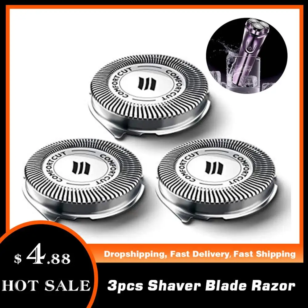 Сменные головки для бритвы Norelco SH30/52 Series 1000 2000 3000 HQ64 PT720 PT724 S5010 PT722 3 шт.|Держатели