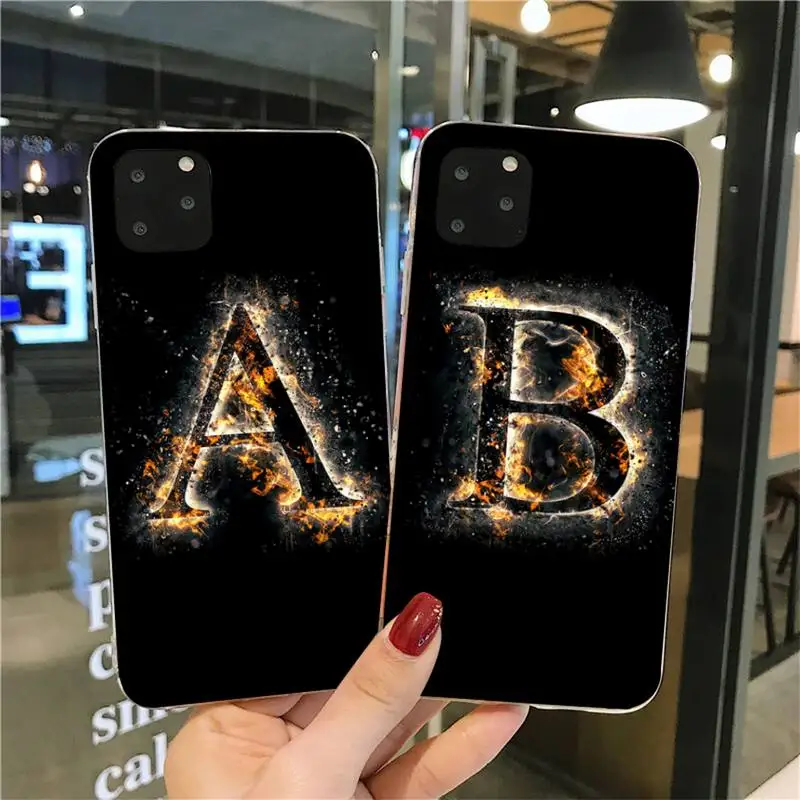 Чехол для телефона из ТПУ с надписью &quotХолодное пламя&quot черный чехол iPhone 11 pro XS MAX